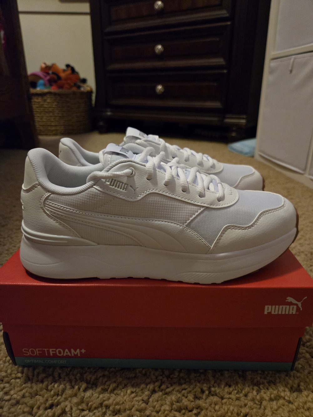 Puma White Platform Sneakers